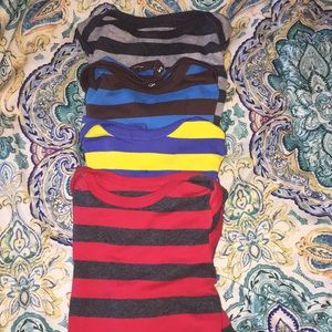 Set of 4 striped long sleeved onesie